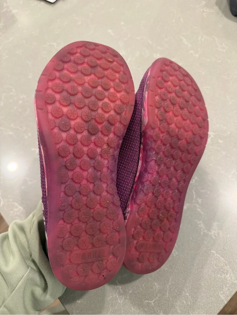 NOBULL Purple Knit Women's Training Sneakers with Pink Accent Midsole